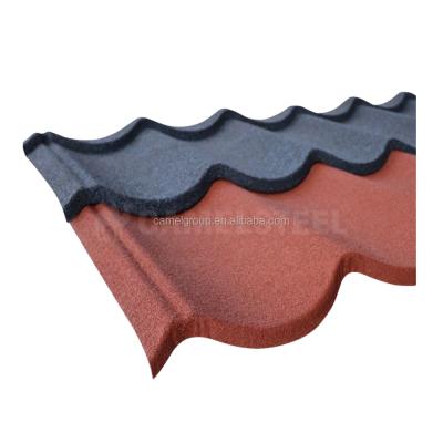 China Modern Roman Architectural Style Stone Coated Galvalume AluZinc Steel Based Roofing Tiles for sale