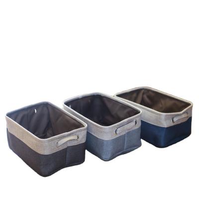 China Large folding storage baskets for organizing, fabric baskets for shelves, decorative baskets for clothes for sale