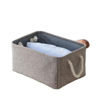 China New-fashion Rectangular Collapsible Storage Bin Shelf Baskets Tall Fabric Basket Storage Baskets For Shelves for sale