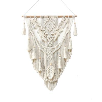 China Large Macrame Bohemian Wood Wall Hanging Decor Wall Hanging Home Decor for sale