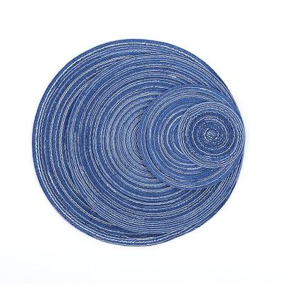 China Sustainable High Quality Non Slip Woven Dining Place Mats For Round Table for sale