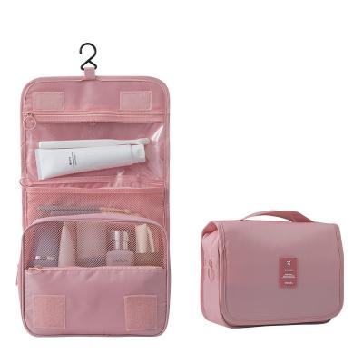 China Sustainable Cosmetic Bag And Detachable Makeup Travel Bag With Hanging Hook for sale