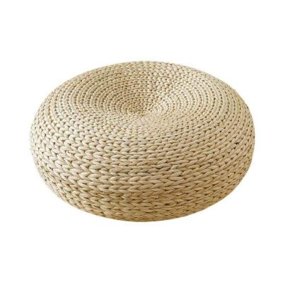 China Yoga Tatami Straw Weave Seats Japan Style Hyacinth Natural Straw Floor Futon Minimalist Atural Water Cushion for sale