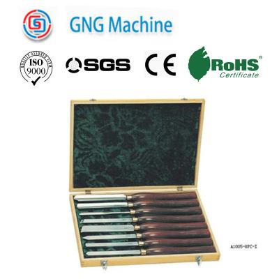 China Flat Punch Wood Lathe Tool Sets Butt Chisel Wood Turning Lathe Machine for sale