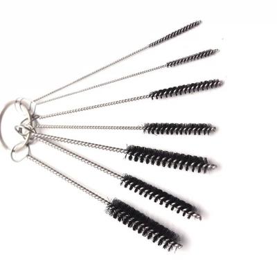 China Sustainable Wholesale Stainless Steel Bristle Nylon Cleaning Brush For Straw for sale