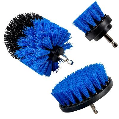 China 2/3.5/4/5 inch Viable Custom Electric Drill Cleaning Brush 3 Pieces Round Bathroom Scrubbing Brush for sale