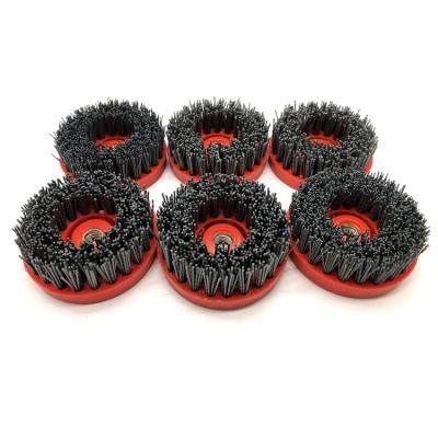 China Rotary Brush 100mm M14 Angle Grinder and M10 Diamond Polishing Pad Holder Polishing Pad Rubber Polishing Pads Yellow Red for sale