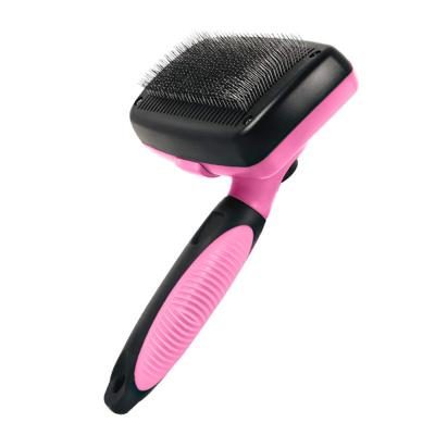 China Custom Viable Pet Comb Stainless Steel Pet Hair Shedding Grooming Mold Slicker Brush for Dogs and Cats for sale