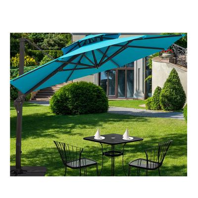 China Sun Wind Rain Proof Umbrella Sombrilla Guarda Sol 360 Rotation and Integrate Tilting System Large Outdoor Sun Umbrella for sale