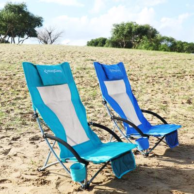 China Modern Folding Portable Low Sling Beach Foldable Outdoor Picnic Beach Stand Cup Compact Lightweight Camping Chair for sale