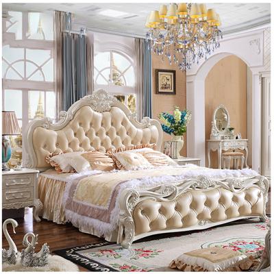 China King Size Beds Carved Adjustable Luxury European Royal French-Italian Elegant Luxury Bedroom Furniture MDF(Others) Wood Bedrooms for sale