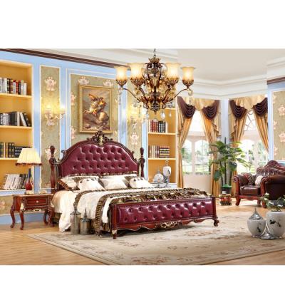 China (Other)Adjustable Camera DA Letto Chambre de Mobili Classic Leather King Size Bed European Luxury Style Bedroom Furniture One Double Bed for sale