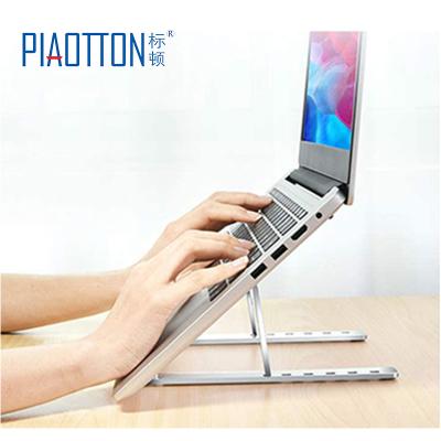 China Ergonomic Portable Foldable Computer Holder Soporte De Computadora Adjustable Folding Laptop Stand Ergonomic Stand for sale