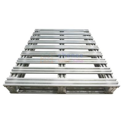 China Hot Sale Recyclable Customizable 2023 Double Sided Galvanized Steel Pallet suitablefor transportation for sale