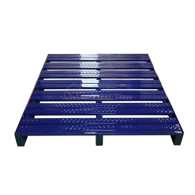 China LOCKHEER Double Faced Carefully Crafted Stable Solid Anti-Slip Light Steel Pallet Warehouse Storage Goods for sale