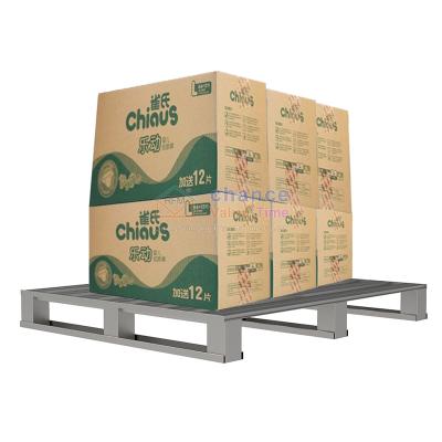 China Recyclable Heavy Duty Wear And Corrosion Resistant Steel Storage Goods Steel Warehouse Pallets for sale