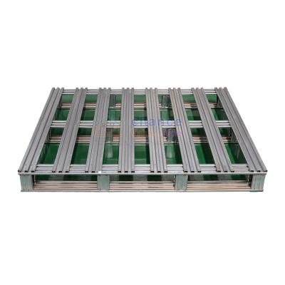 China Factory Hot Sale Anti Static Four Way Pallet 1400x1000 Aluminum Battery Use Anti Static for sale