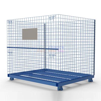 China Goods Storage Customized Lockheer Galvanized Mesh Roll Container For Warehouse Manufacturing Companies And Large Supermarkets for sale