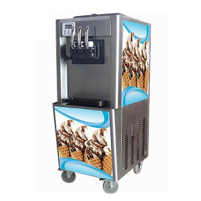 China Snack Factory CE China 3 Flavors Commercial Soft Ice Cream Machine for sale