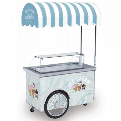 China High Quality Commercial Supply Hot Sale Gelato Ice Cream Cart Ice Cream Push Cart For Sale for sale