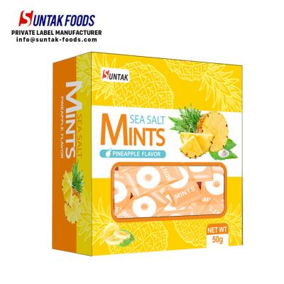 China Pineapple Sugar Free Mints Flavor Pack Single Sea Salt Sugar Free Mints Candy for sale