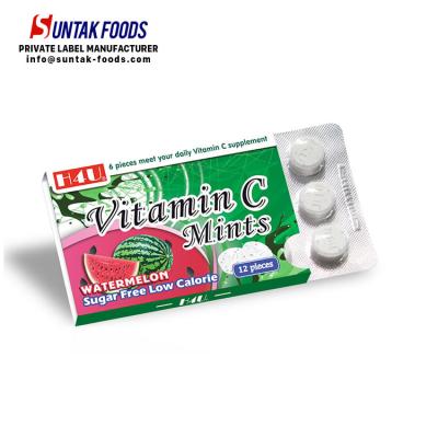 China Mint Sour Vitamin C Candy Without Fruit Sugar for sale