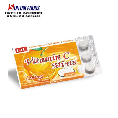 China Sugar Free Vitamin C Pressed Candy in Blister Pack for sale