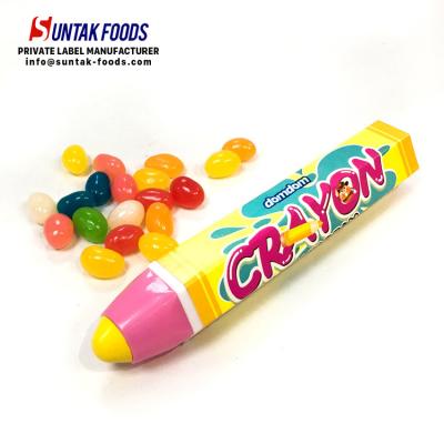 China Glucose Pencil Candy Jelly Bean Dextrose Pressed Candy for sale