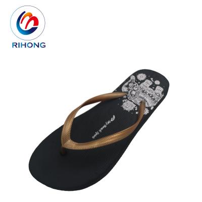 China 2021 CUSHIONING 2021 custom colorful logo slipper rubber flip flops summer beach summer walk for women and ladies for sale