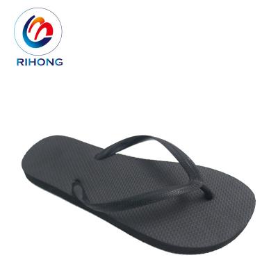 China CUSHIONING diy logo flip flop slippers latest designer strap thong custom made PVC rubber beach for women for sale