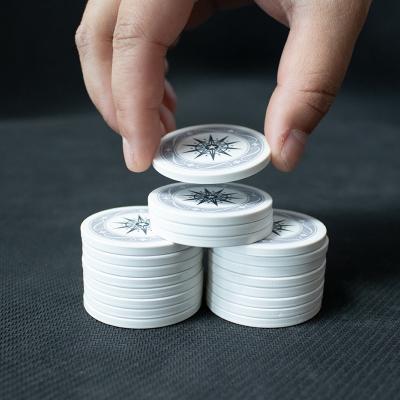 China Custom High Quality Print Casino Chip Ceramic Chip Ceramic Poker 39mm for sale