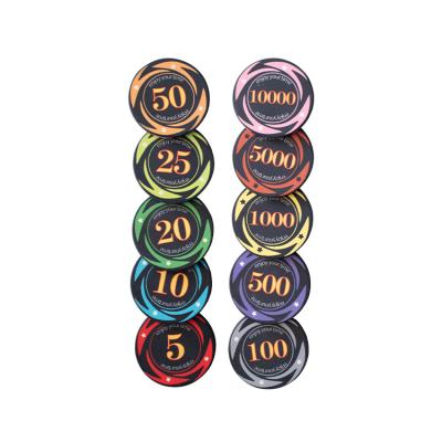 China Free Sample Casino Ceramic Poker Chips Custom Design Ceramic Chips 14 g Chips for sale