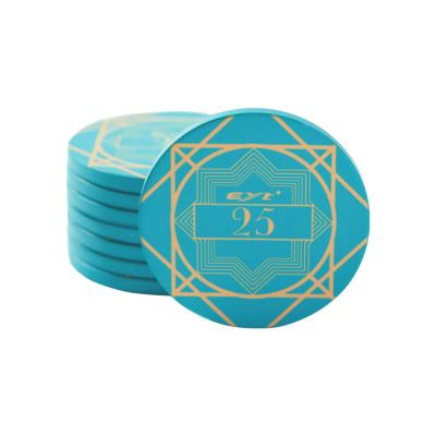 China Ceramic Custom Ceramic Poker Chip With Rolling Edge For Casino for sale