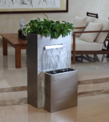 China Indoor Stainless Steel Water Feature Water Fountain Waterfall Waterfall For Home Decoration for sale