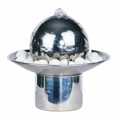 China Stainless Steel Table Top Water Fountain Ornament Stainless Steel Water Features Indoor Ball Water Fountain For Garden for sale