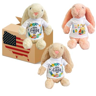 China Kids Sublimation Easter Bunnies Rabbit best gifts Cute Easter Party Decorations with removeable T shirt for Babies, Toddlers, Kids for sale