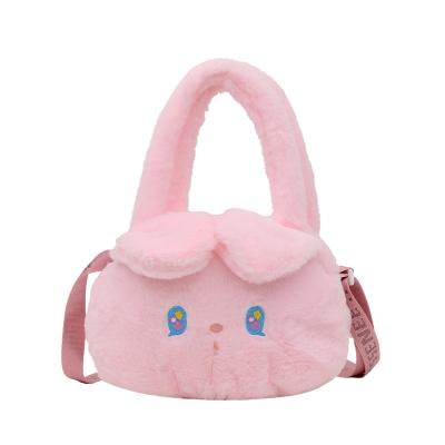 China Girl's New Bunny Rabbit Bag Plush Polyester Plush Purse CIA Girl's One Shoulder Cute Cute Japanese Messenger Zero Wallet for sale