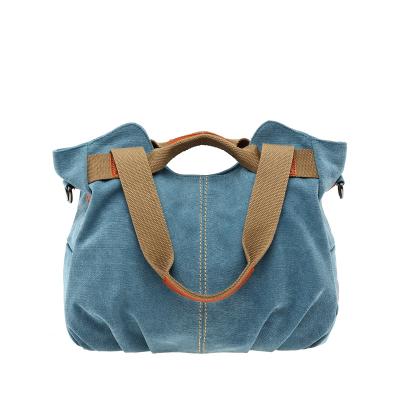 China New Retro Casual Bag Women's Casual Diagonal Trendy Canvas One Shoulder Bag for sale