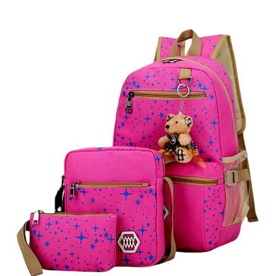 China Waterproof School Bags New Printed Women Canvas Backpacks 2021 Wholesale Female Backpack Student School Bag Mother Child Bag for sale