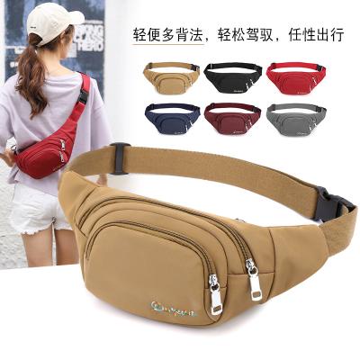 China 2021 Fashion Nylon Waist Bag Large Capacity Bag Men's and Women's Multi Waist Bag Outdoor Sports New Practical Small Same for sale