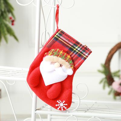 China Non Woven Fabric Christmas Supplies Gift Candy Bag Mini Christmas Decorations Socks Gift Bag Lovely for sale