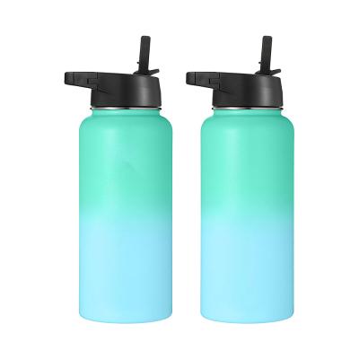 China Sustainable 32oz Powder Coated Vacuum Stainless Steel Double Wall Insulated Water Bottle for sale