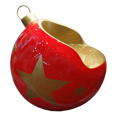 China Christmas Day Decorative Hot Selling Christmas Santa Ball Seat Ornament Commercial Ball Chair For Christmas Decoration for sale