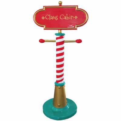 China Christmas Day Factory Decorative Best Selling Decorative Indoor Fiberglass Signage Statue Directional Signal Christmas Mail Sign for sale