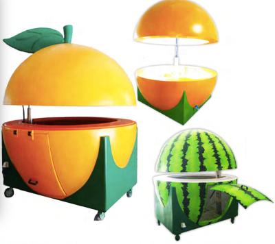 China Orange fruit cart design mobile commercial juice bar kiosk fast food supply truck for outdoor for sale