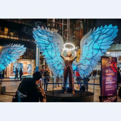 China Commercial Outdoor Mall Festival Party Decoration Led Angel Pattern Light for sale