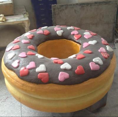 China Resin fiberglass and fiberglass donut sculpture fiberglass chocolate donut for sale