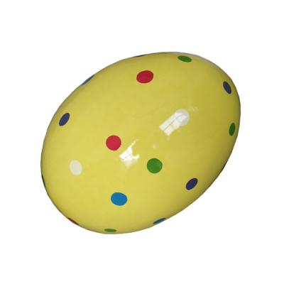 China New Decorative Colorful Promotional Cheap Price Fiberglass Giant Christmas Day Easter Egg For Easter Holiday Decoration for sale