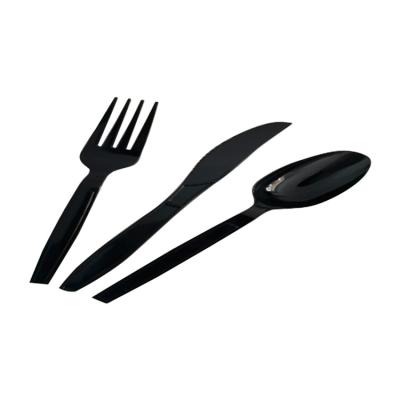 China PS New Arrival Heavy Duty Cutlery 1 Black Plastic Disposable Cutlery Cutlery For Sale for sale