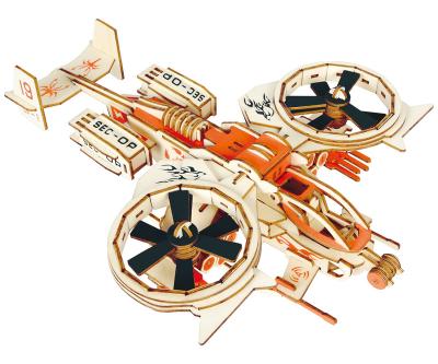 China High quality DIY TOY New china manufacture customize JG scorpion fighter model diy wooden 3d puzzle for kids for sale